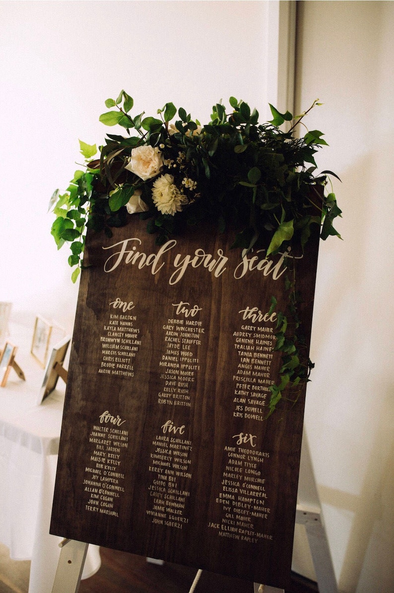 Wooden Find Your Seat Wood Sign Wedding Decor Freestanding Sign Wedding Sign#UKI