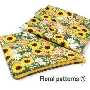 Pochettes à imprimé floral Ensemble de pochettes réutilisables Sac réutilisable Sac lavable Sac à collation Sac à fermeture éclair Sac étanche Sac à sandwich Sac humide Pochette à fermeture éclair