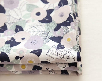 110cm wide Floral pattern DTP fabric DYI,Crafting Sewing cotton material Free Shipping Night Flower printed Cotton Fabric by the yard