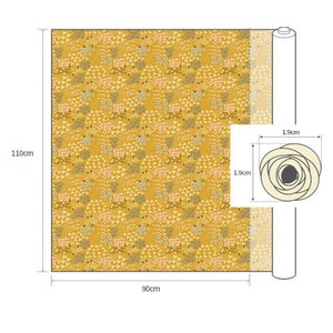 Bloemen, plantenpatroon, boerderijtuinbloem bedrukte katoenen stof op maat gesneden, 110cm breed, katoenmateriaal, naaien, DTP, DYI, Korea, gratis afbeelding 4