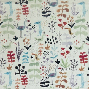 Tissu en coton imprimé oiseaux par cour, 110 cm de large, matériel de coton, couture, tissu DTP, artisanat, motif Animal mignon, livraison gratuite