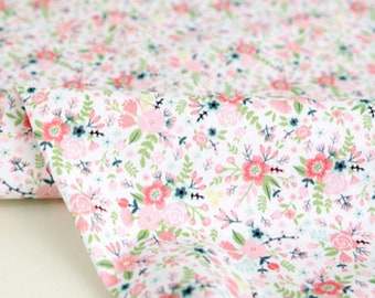 Floral, Plants pattern, Shining Flower printed Cotton Fabric by the yard, 110cm wide, Cotton material, Sewing, DTP, DYI, Korea Free Shipping