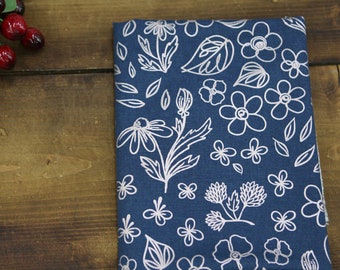 Floral, Plants pattern, Sparkling Flowers printed Cotton Fabric by the yard, 110cm wide, Cotton material, Sewing, DTP, DYI, Korea, Free