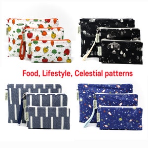 Reusable pouch, Reusable bag, Washable bag, Snack Bag, Zipper bag, Waterproof bag with zipper, Sandwich Bag, Pouch set, Wet bag, Gift