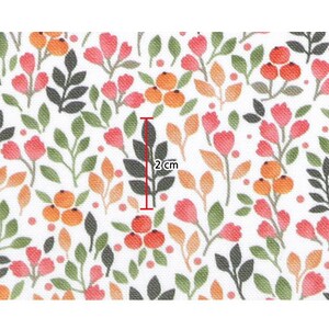 Floral, Plants pattern, Peach Flowers printed Cotton Fabric by the yard, 110cm wide, Cotton material, Sewing, DTP, DYI, Korea, Free Shipping image 4