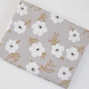 Floral, Plants pattern, Blooming Page, Flower printed Cotton Fabric by the yard, 110cm wide, Cotton material, Sewing, DTP, DYI, Korea, Free
