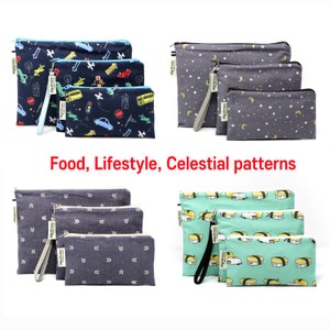 Reusable pouch, Reusable bag, Washable bag, Snack Bag, Zipper bag, Waterproof bag, Sandwich Bag, Pouch set, Wet bag, Made in Canada, Gift