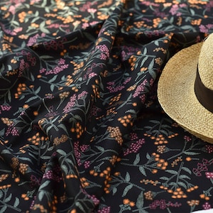 Blumen, Pflanzenmuster, bedruckter Baumwollstoff mit Statice-Blumen, Meterware, 110 cm breit, Baumwollmaterial, Nähen, DTP, DYI, Korea, kostenlos