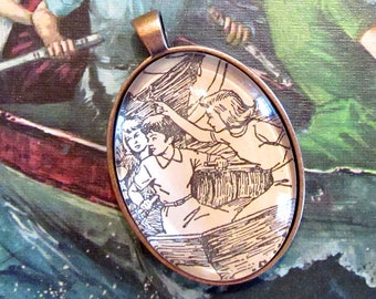 Nancy Drew “The Secret of the Wooden Lady” pendant necklace
