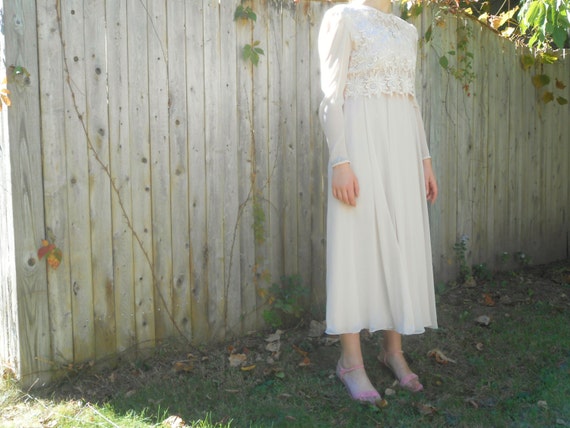 Vintage Rose Chiffon Bridesmaid Dress - image 3