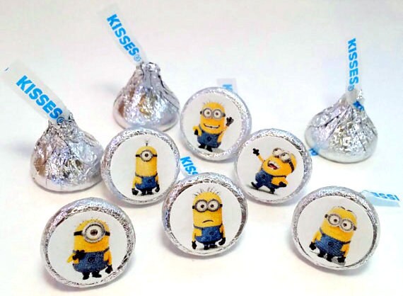 30 MINION DESPICABLE ME ENVELOPE SEALS LABELS STICKERS PARTY FAVORS 1.5/" ROUND