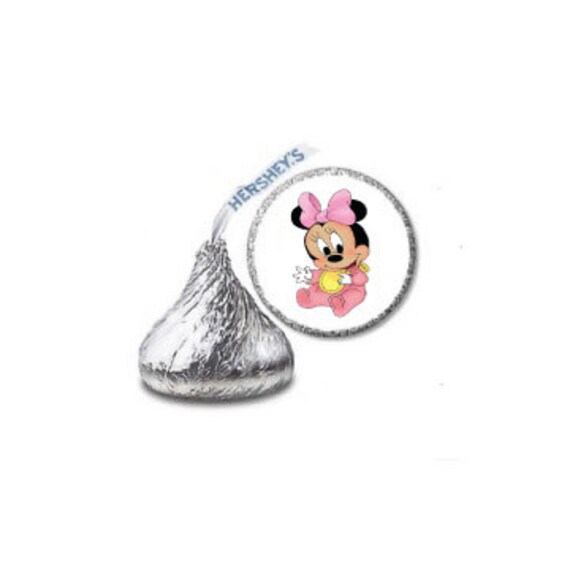 Baby Minnie Mouse Cartoon Hershey Kiss Stickers Candy Etsy