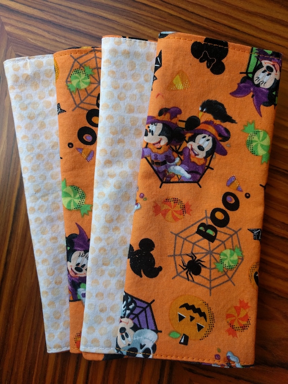 Mickey Mouse Halloween Napkins Sold Individually Choose Your Amount - Reversible, Washable, Reusable