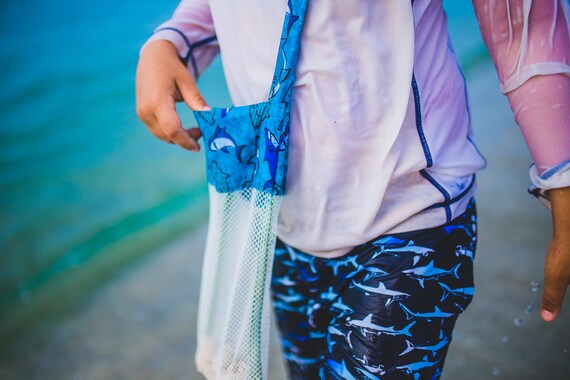 Treasure Beach Shell Collecting Bag KIDS SIZE - Over the Shoulder Long Strap