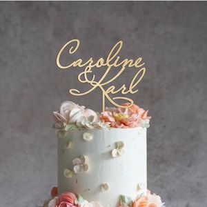 Cake Toppers for Wedding, Rustic Wedding Cake Topper, Custom Script, Personalized Wedding Cake Topper, Mr and Mrs Cake Toppers