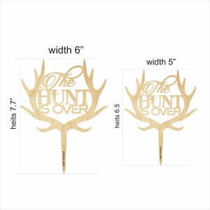 “The Hunt Is Over” Wedding Cake Topper – Romantic Handmade Decor For Couples, Cake Decoration - View #11