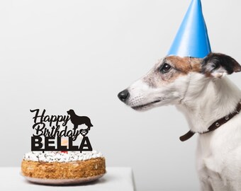 Dog Lover Gift Happy Birthday Dog Cake Topper Custom Pet Cake Toppers With Dogs Cats Animal French Bulldog Poodle Yorkshire Husky Dachshund