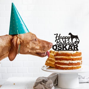Alles Gute zum Geburtstaghundekuchen Deckel kundenspezifisches Haustier Geschenk Katzen Kaninchen Kuchen Deckel mit Hundekatzen Tier