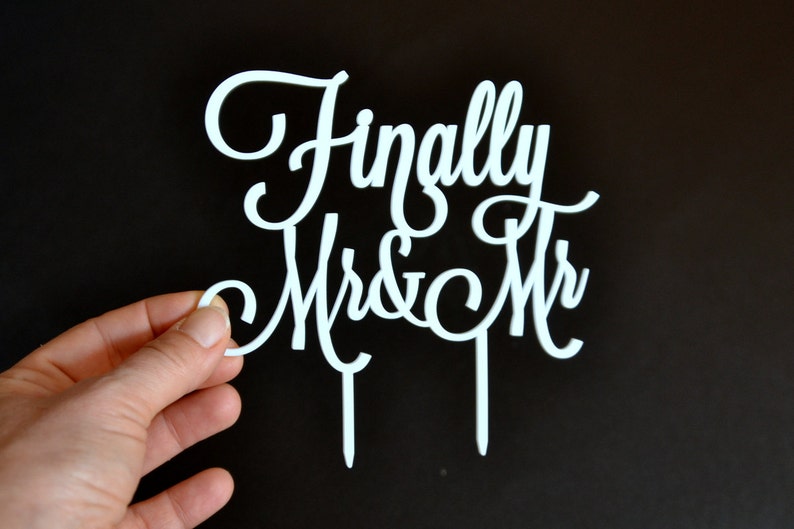 Cake Toppers for Wedding Finally Mr and Mrs Cake Topper Gold Etsy