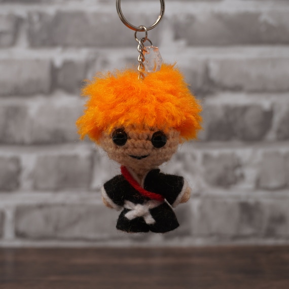 Amigurumi Ichigo Keychain - Etsy