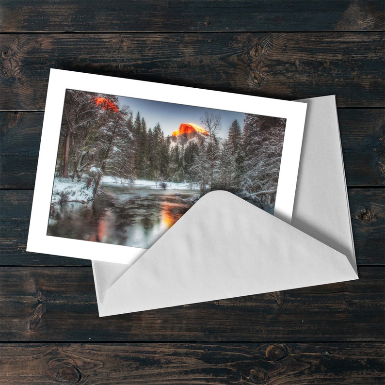Yosemite Christmas Cards Blank Photo Cards with Envelopes image 4