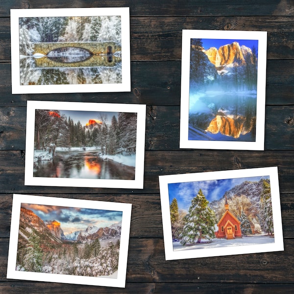 Yosemite Christmas Cards | Blank Photo Cards with Envelopes