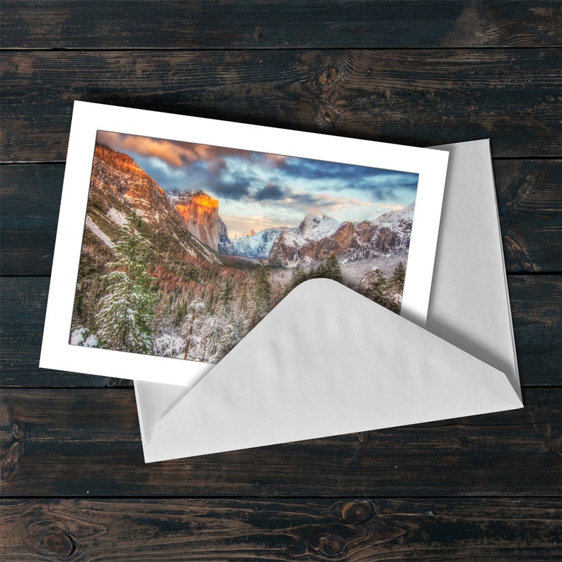 Yosemite Christmas Cards Blank Photo Cards with Envelopes image 5
