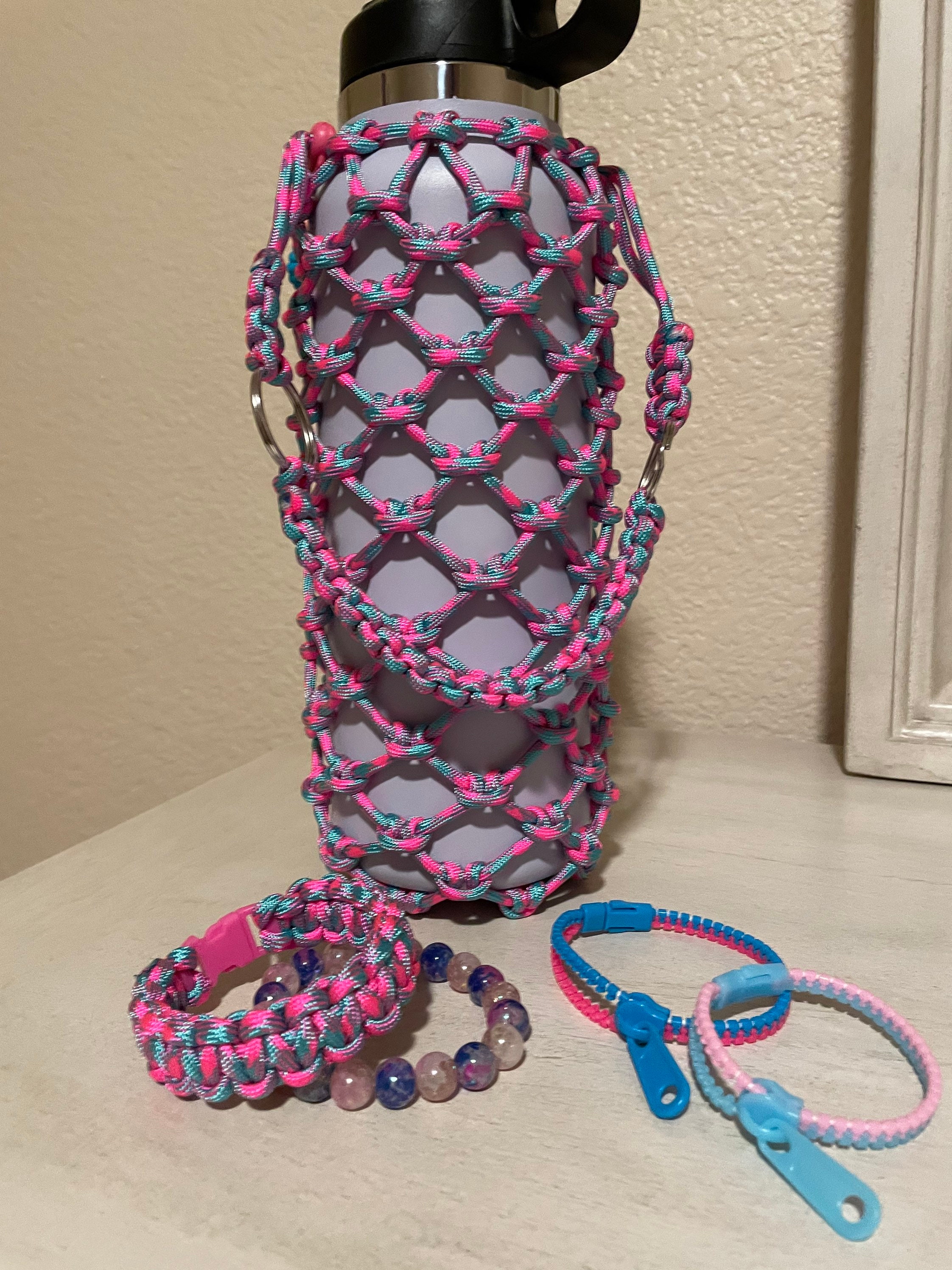 Carolina Water Flask Handle, Paracord Water Bottle Handle Holder