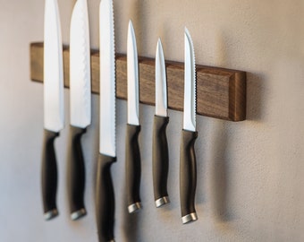 Magnetic Knife Rack/Magnetic knife holder/Wood Knife Strip/Knife Bar/Walnut Knife Rack/Wood Knife Holder/Magnetic Wall Knife Rack/Best Gift
