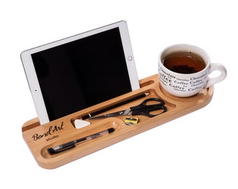 Desk Organiser, Docking Stations,  Office Organizer, Wood desk tray, Gift idea, solid wood, Organizer for desk, Office Organizer