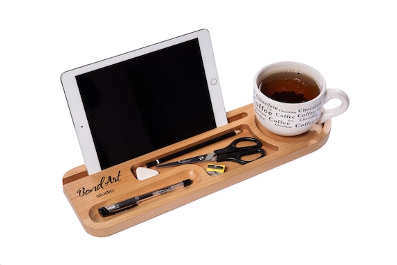 Desk Organiser Docking Stations Office Organizer Wood Desk Etsy