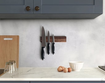 Magnetic knife holder/Wood Knife Strip/Knife Bar/Walnut Knife Rack/Magnetic Knife Rack/Wood Knife Holder/Magnetic Wall Knife Rack