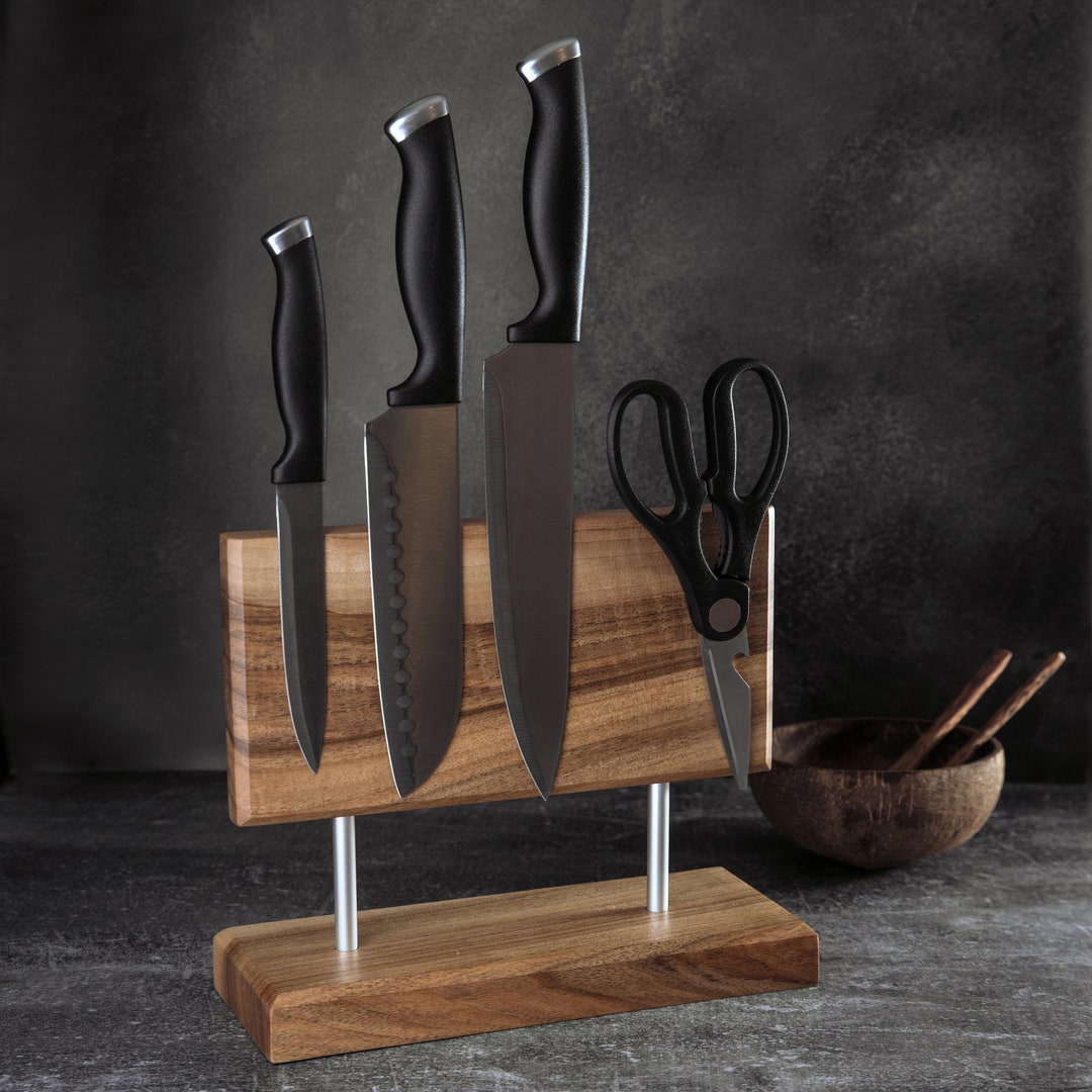 Knife Block/walnut Knife Table Knife Holder