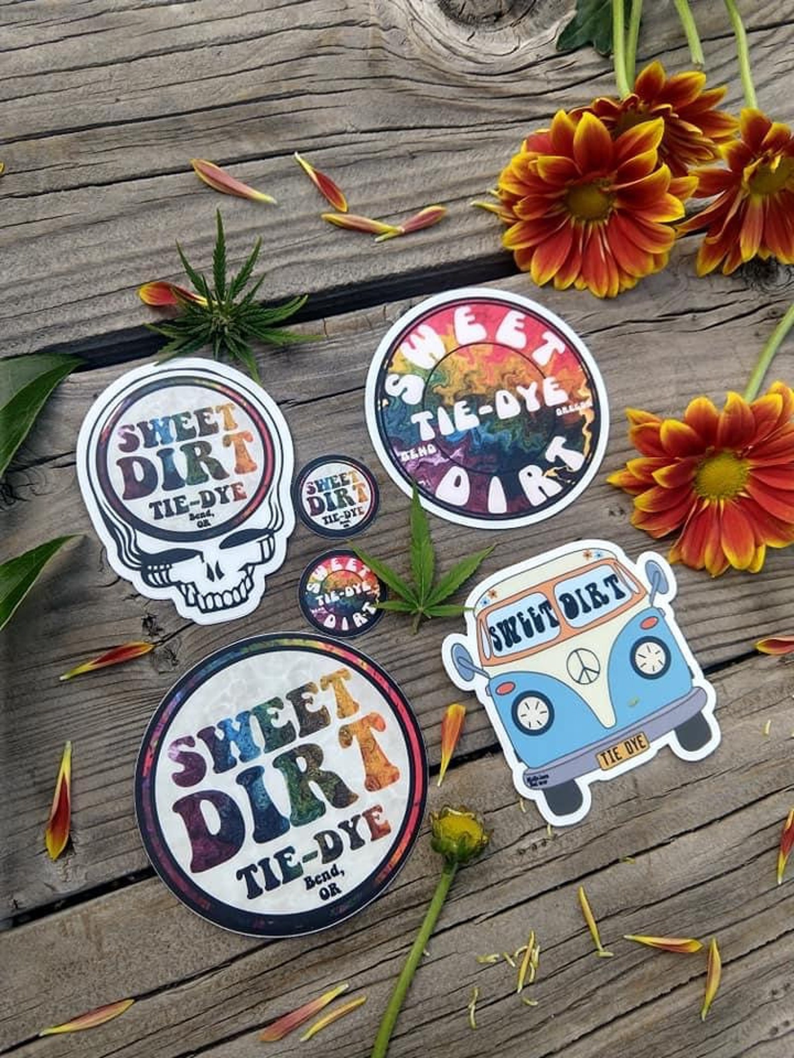 Sweet Dirt Tie Dye Sticker Pack Assorted Vinyl Stickers Etsy