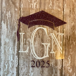 Graduation Monogram Iron On Decal: DIY Graduation Shirt