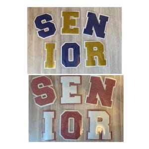 Prinable Senior Letters Senior Letters Iron-on Decals Sized for Jeans: DIY Graduation Outfit - Etsy