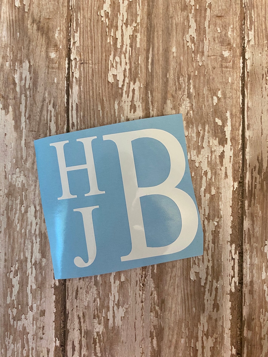 Block Monogram Vinyl Decal: Personalized Car Window, Laptop, Cup ...