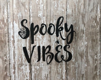 Spooky Vibes Iron On Decal: DIY Halloween Shirt Transfer
