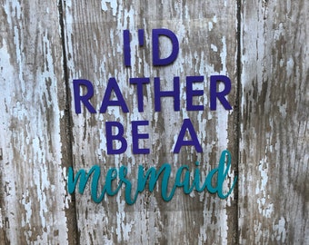 Mermaid Iron On Decal: DIY Shirt Heat Transfer