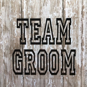 Team Groom Iron on Decal. Diy Wedding Party Shirts. Diy Bachelor Party Shirts. diy Groomsman gift. Diy Team Groom Shirt. Heat Transfer Decal