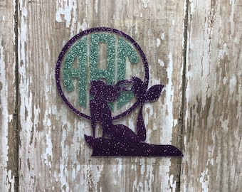 Mermaid Monogram Iron-On Decal: Custom Heat Transfer