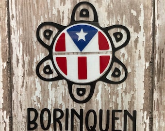 Puerto Rican Flag Heat Transfer Decal. Borinquen Iron on decal. Boricua Face mask iron on Decal.DIY Puertorican Pride Shirt. Taino Sun Decal