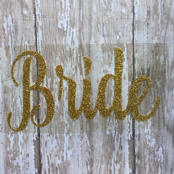 Bride Iron on Decal. Wedding Party Iron on Decals. DIY Wedding Day Shirts. DIY Bride Shirt. DIY Honeymoon Shirt. Wedding Heat Transfer Decal