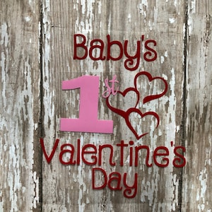 Baby's First Valentines Day iron on/ DIY 1st Valentines Outfit/ DIY Baby's 1st Valentines Outfit/ My 1st Valentines Day Iron on Decal/ HTV