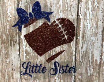 Personalized Football Iron On Decal: DIY Little Sister Outfit