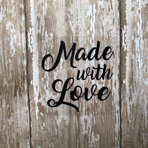 Made with Love Iron On Decal - DIY Baby Outfit