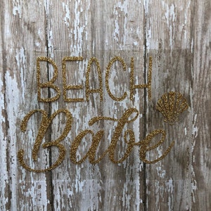 Beach Bride Iron on Decal. Beach Babe Iron on Decal. DIY Bachelorette Party Shirt. Bride Iron on Decal. DIY Beach Wedding T Shirt