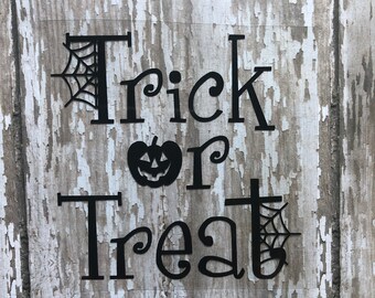 Trick or Treat Iron On Decal: DIY Halloween Shirt Transfer
