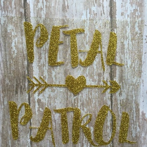 Petal Patrol Iron on Decal. Flower Girl Iron on Decal. DIY Flower Girl Shirt. Wedding Decals. diy flower girl gift. diy petal patrol shirt
