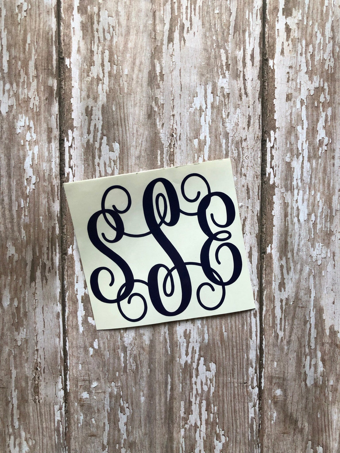 Monogram Vinyl Decal: Personalized Sticker for Car, Laptop, Cup - Etsy